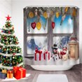 thumbnail image 3 of xiaxaixu Christmas Print Shower Curtain, Waterproof Anti-mildew Hanging Curtain, 3 of 3