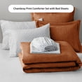 thumbnail image 3 of Regency Heights 7-Piece King Bed in a Bag Set, Reversible Comforter with Sheet Set and Shams, Burnt Orange, Solid Color, 3 of 7