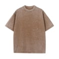 thumbnail image 3 of Vintage Washed Distressed Retro T-Shirt Oversized Short Sleeve Batik Cotton Tee - Unisex, 3 of 4