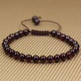 thumbnail image 2 of Bracelet Ajustable Unisexe en Perles Rondes de 6 mm en Grenat Rouge Naturel de Qualité A, 2 of 3