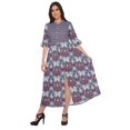 thumbnail image 1 of Moomaya Robe Kurti Longue à Manches Courtes Imprimée, Tunique Ligne A, Haut Indien pour Femmes, 1 of 5