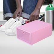 Wzzjkit Shoe Rack for Closet, Transparent Plastic Shoe Box Organizer Shoe Box Flip Lid Drawer Shoe Box Household Shoe Organizer Thickened, Shoe Rack