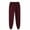 Wine, variant on Costeam Women Fleece Lined Jogger Pants Elastic Drawstring Waist Solid Color Thickened Warm Sweatpants Loose Fit Plus Size Cuffed Ankle Athletic Running Workout Trousers with Side Pockets