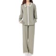 thumbnail image 2 of LSLJS Ensemble de Pyjama pour Femme à Col Rabattu, Tenue d'Intérieur, Haut à Manches Longues, Pantalon, Nuisette de Pyjama, Ensembles de Pyjama pour Femmes, Cadeaux pour Femmes, 2 of 5