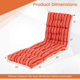 thumbnail image 3 of Costway 2 Pcs Coussin de Chaise Longue 73 Pouces Coussin Rembourré pour Fauteuil Inclinable Intérieur Extérieur Orange Foncé, 3 of 8