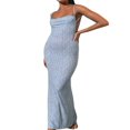 thumbnail image 1 of Robe Longue Maxi Sans Manches à Bretelles Spaghetti Découpée à Imprimé Floral pour Femmes, 1 of 7