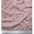 thumbnail image 1 of Soimoi Pink polyester Crepe Fabric Stripe & Wild Animal Print Sewing Fabric BTY 42 Inch Wide, 1 of 3