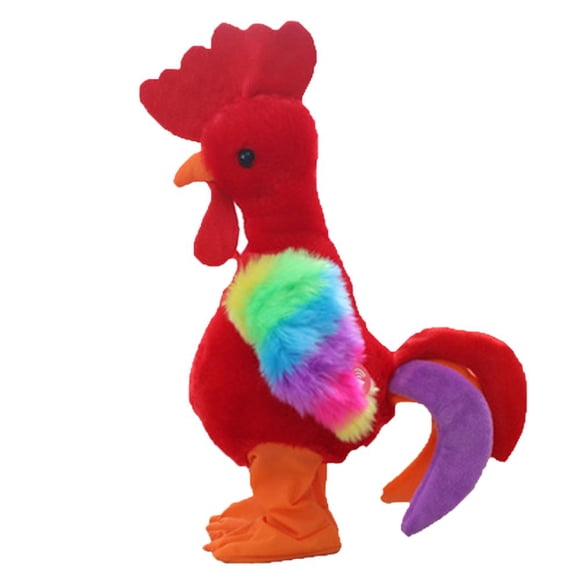 Jouet Poulet Musical Qui Couine, Coq en Peluche Chantant et Dansant, Jouet en Peluche Électrique