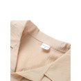 thumbnail image 4 of Kmbangi Men Long Sleeve Shirts Solid Color Loose Casual Button down Tops with Pockets Spring Clothes for Beach Streetwear, 4 of 7
