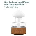 thumbnail image 4 of Dripping Water Humidifier Ambient Night Light 450ml for Bedroom Rain diffuser cloud Study Room Wood, 4 of 8