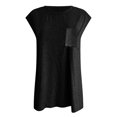 thumbnail image 5 of Blouses pour Femmes Mode Femmes Manches Courtes Col Rond Poches Hauts Décontractés T-shirt Blouse Manches Longues pour Femmes en Liquidation, 5 of 5
