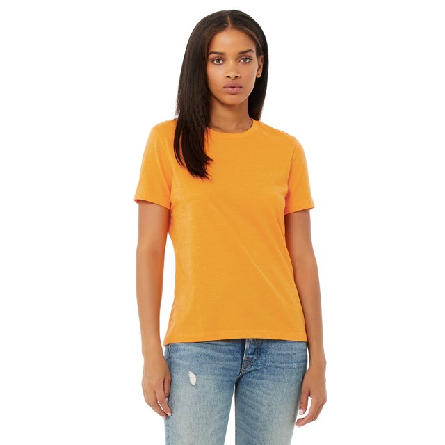BELLA+CANVAS T-Shirt Décontracté à Manches Courtes en Chiné CVC pour Femmes