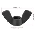 thumbnail image 5 of Écrou d'Aile M8 Écrous d'Aile Nylon Torsadé à la Main Attaches de Serrage Noir 12 Pcs, 5 of 5