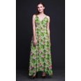 thumbnail image 4 of Bimba Robe Longue à Imprimé Floral pour Femmes, Bretelles Spaghetti, Col en V, Maxi, Tenue de Plage - Grand, 4 of 5