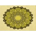 thumbnail image 1 of Ahgly Company Tapis Rectangulaire Lavable en Machine Intérieur Transitionnel Jaune Néon, 7 Pieds x 10 Pieds, 1 of 7
