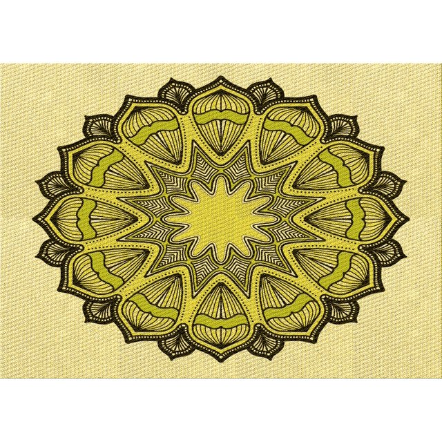 Ahgly Company Tapis Rectangulaire Lavable en Machine Intérieur Transitionnel Jaune Néon, 7 Pieds x 10 Pieds