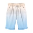 thumbnail image 1 of Plebaso Men's Stylish Shorts Gradient Color Summer Beach Shorts Drawstring Casual Knee Length Shorts, 1 of 3
