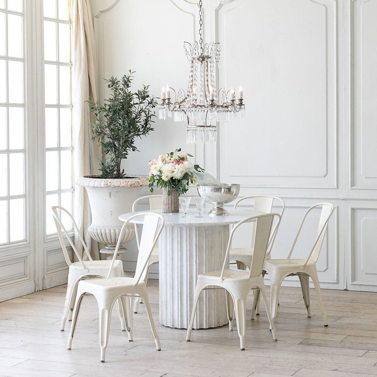 Heavenly Collection Metal Dining Chair SET OF 2