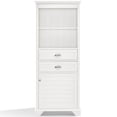 thumbnail image 2 of Armoire Rectangulaire en Bois Franc Massif Pemberley en Lin Blanc avec Tiroir de Rangement Profond 60"H Non Assemblée, 2 of 7