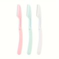 thumbnail image 3 of MesaSe 3pcs Eyebrow Trimmer For Women  ABS Material Folding Face Razor  Safe Anti-Scratch Ladies Face Shaver  Pure Color Makeup Tools ZZZ, 3 of 5