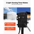 thumbnail image 3 of VEVOR Outdoor Power Stake, 50FT Extension Cord, Outdoor Power Strip Weatherproof with Cover, Remote Control Dusk to Dawn Light Timer Waterproof, 3 of 9