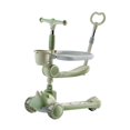 thumbnail image 3 of S SERENABLE 3 Wheel Kick Scooter Riding Toy Adjustable Height Handlebars Light up Wheels Green, 3 of 9