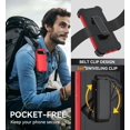 thumbnail image 4 of KOMI for Google Pixel 8A Case, with HD Tempered Glass Screen Protector, Heavy Duty Shockproof Drop Protective Rugged Tough Durable Phone Cover with Belt Clip-Red/Black, 4 of 5