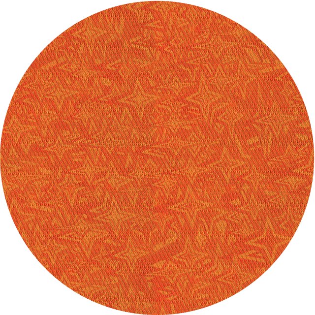 Ahgly Company Machine Washable Indoor Round Transitional Orange Red Orange Area Rugs, 4' Round