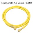 thumbnail image 2 of Unique Bargains Tuyau de Chargement Réfrigération 600 Psi 1,8 m 1/4 SAE Connecteur à Filetage Jaune, 2 of 4