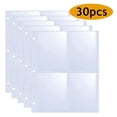 thumbnail image 3 of Trading Card Sleeves Pages 30 Pack, 4 Pocket Sheet Protectors for Baseball Sport Cards Top Loading Clear Plastic Card Holder, 3 of 5