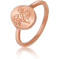 thumbnail image 1 of Handmade Flower Signet Ring18K Gold Ring Delicate Personalized Jewelry Gift for Women/Girls（Rose Gold，8#）, 1 of 1