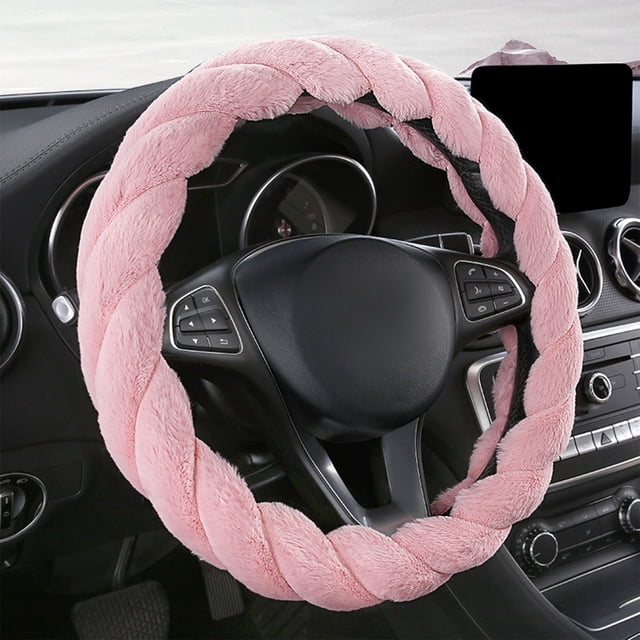 TIMIFIS Steering Wheel Covers Car Steering Wheel Cover with Soft Warm Non-Slip Car Decoration Car Wheel Protector Universal Fits 14-15 Inches Car Accessories