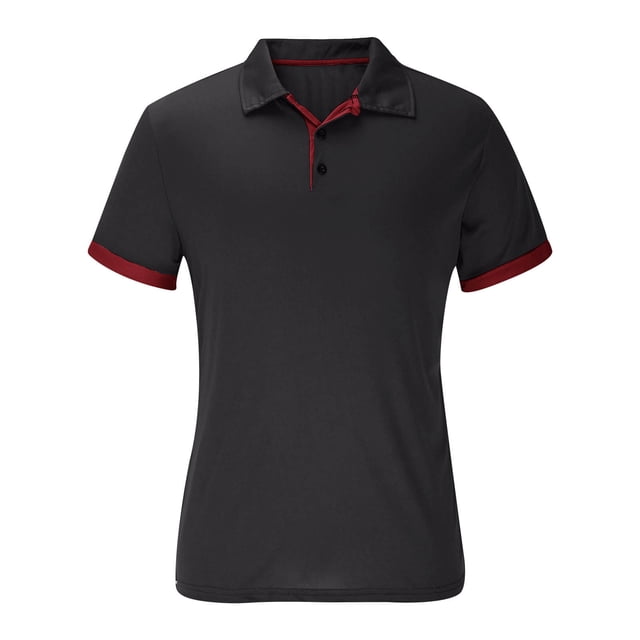 Maplenight Mens Golf Shirt Short Sleeve Dry Fit Tech Moisture Wicking Performance Stylish Heather Collared Polo Shirts