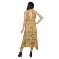 thumbnail image 2 of Moomaya Robe Mi-Mollet Sans Manches pour Femmes avec Encolure Licou Vêtements d'Été, 2 of 5