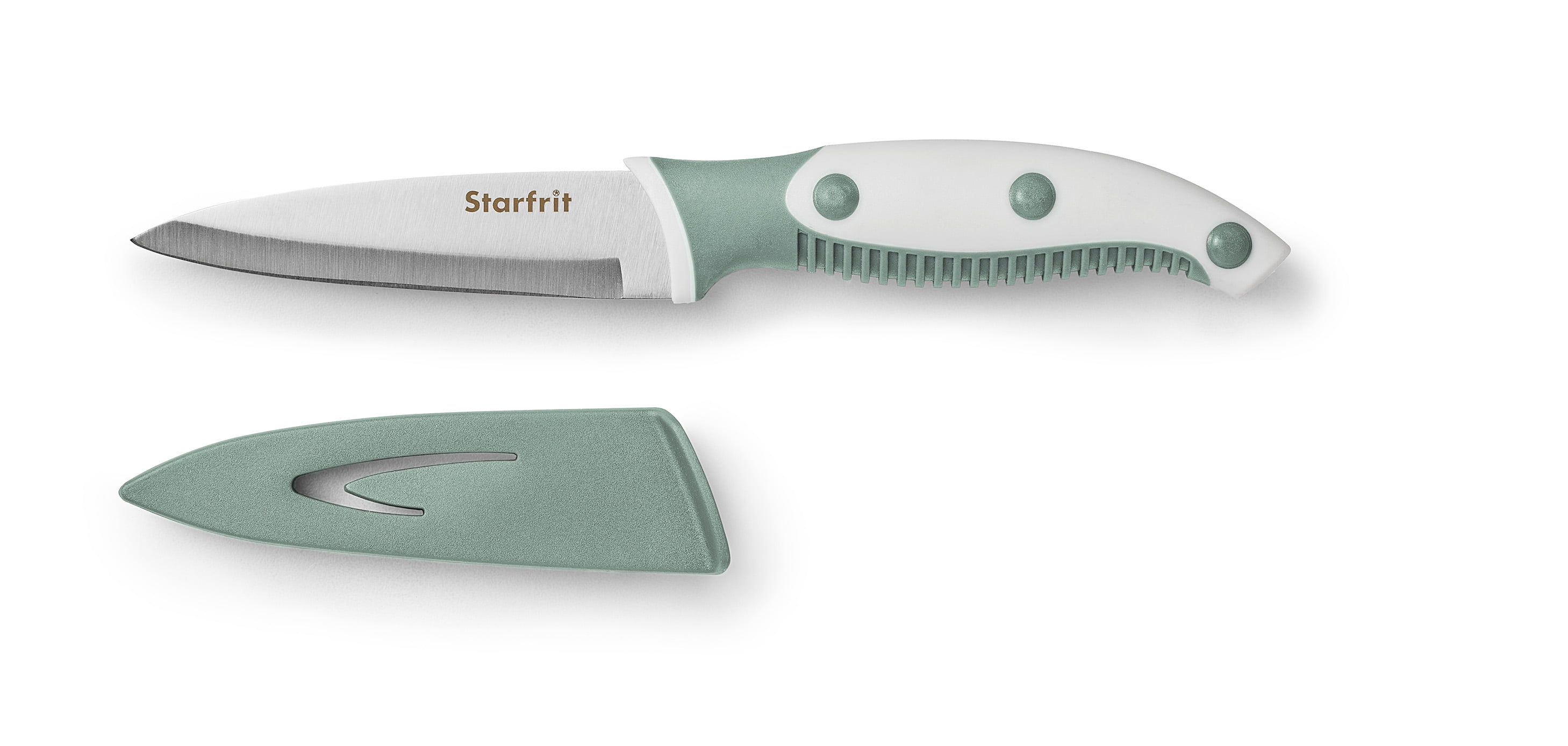 Starfrit Paring Knife, 3.5" Stainless Steel Blade, Rust & Stain Resistant, Protective Cover, Ergonomic Handle, Easy to Clean, Dishwasher Safe, Ideal for Fruits & Veggies