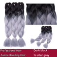 thumbnail image 2 of Ombre Jumbo Braiding Hair Extensions High Temperature Synthetic Twist Hair Multiple Colored Hair, 2 of 5