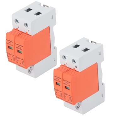 Parasurtenseur Photovoltaïque CA, 2 Pcs Parasurtenseur CA 420V 2P Dispositifs de Protection contre les Surtensions SPD Arrêteur CA Protecteur Circuit Domestique, Parasurtenseurs