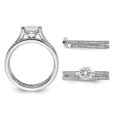 thumbnail image 5 of Sterling Silver Engagement Bridal Wedding Ring Set with Cubic Zirconia (CZ) (CZ), 5 of 5
