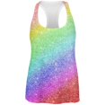 thumbnail image 1 of LGBTQ Pride Faux Rainbow Glitter All Over Womens Work Out Tank Top, 1 of 2