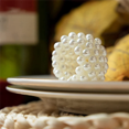 thumbnail image 3 of Napkin Ring 24-Piece Set, White Pearl Wedding Napkin Buckle Table Decoration, 3 of 5