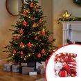 thumbnail image 4 of TopLLC 32 Pcs Christmas Tree Hanging Ornaments Set, Pre-Tied Shatterproof Plastic Assorted Baubles with Rope, Glitter Xmas Tree Decorative Pendants Christmas Decorations for Party Holiday Wedding, 4 of 6