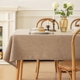 thumbnail image 4 of EARKITY Nappe Scandinave Housse de Table Serviette Imperméable Anti-Huile Nappe Tapis de Table Couleur Unie Imitation Lin Nappes, 4 of 9