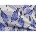 thumbnail image 4 of oneOone Rayon Lavender Blue Fabric Leaves Sewing Craft Projects Fabric Prints By Yard 56 Inch Wide-BUY, 4 of 5