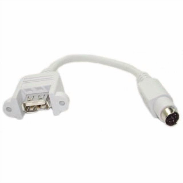 ADN-3620 - Câble USB A FEM-PS2 Mâle 6en Blanc