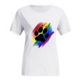 thumbnail image 1 of CEHVOM T-Shirts Imprimés pour Femmes Grande Taille Col Rond Imprimé Chat Manches Courtes Tee Graphique Hauts, 1 of 4