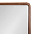 thumbnail image 3 of Kate and Laurel McLean Modern Wood Framed Rounded Rectangle Wall Mirror, 20 x 36, Walnut Brown, Decorative Round Rectangular Mirror for Contemporary Wall Decor, 3 of 8