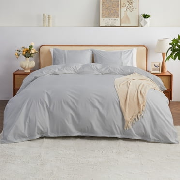 Kingrest Ensemble de Housse de Couette Grand de Luxe à Imprimé Floral, Doux et Respirant 100 % Coton Biologique, Ensemble de Literie Grand 3 Pcs, Housse de Couette Grand Confortable à Motif avec Fermeture Éclair