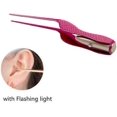 thumbnail image 3 of LED Flashlight Ear Tweezers Pointed Tweezers Multifunctional with Flashing light Professional Rose Red, 3 of 5