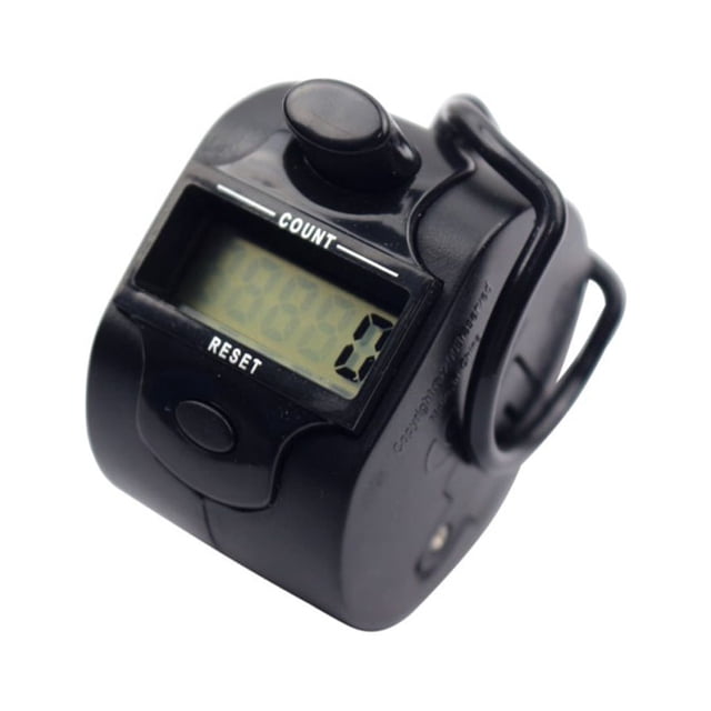 Unatoiry Tally Counter Knit Clickers 5 Digit Number Manual Enumerator LCD Electronic Golf Sports Counting Tool Supplies Black 1Set