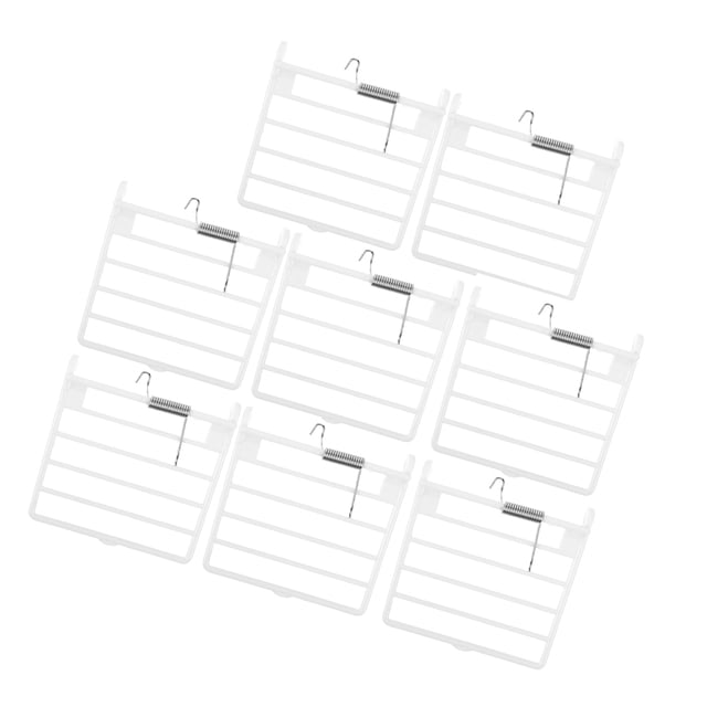WHAMVOX 8 Pcs Barrière de Cage avec Loquet à Ressort pour Alimentation Facile et Entrée Sécurisée